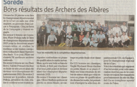 Bons résultats des Archers des Albères